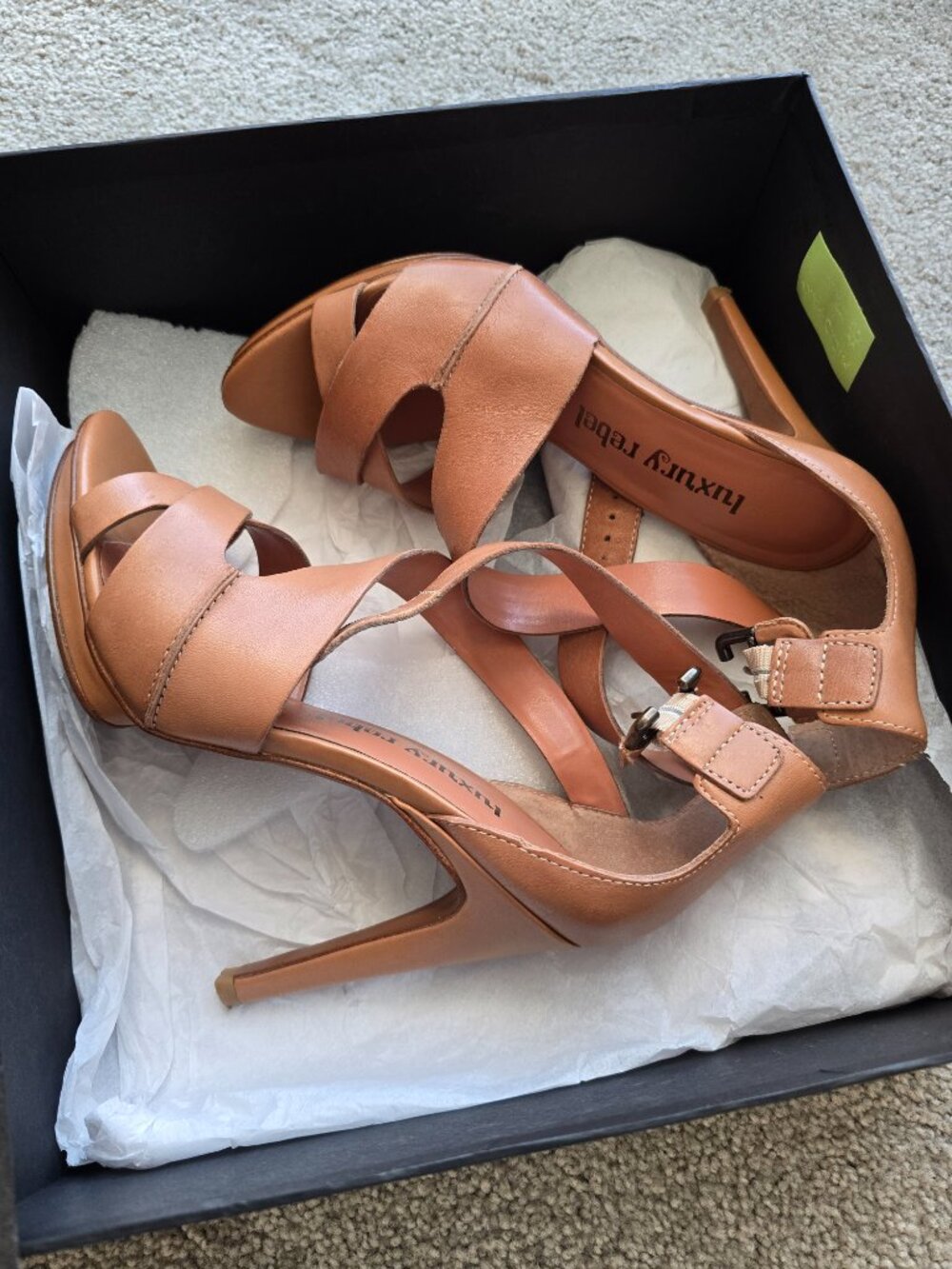 Luxury Rebel Size 37 Sandals Tan Leather